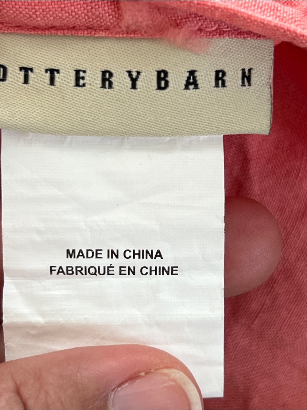 Pottery Barn full/queen Washed 100% linen Duvet Cover in Coral - Picture 3 of 4